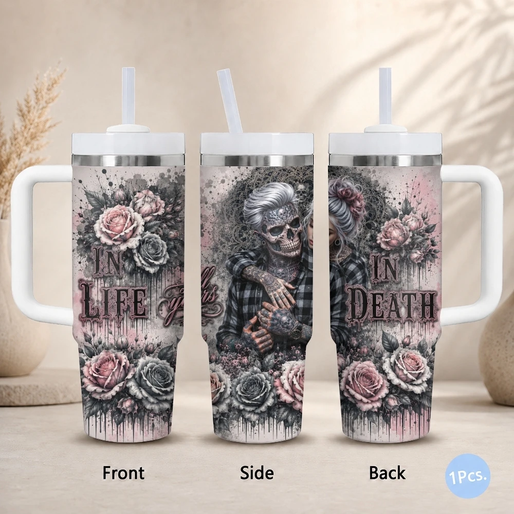 Soulmates Skull Vacuum Flasks 40oz Thermal Stainless Steel Tumbler with Handle Straw Leakproof Mug
Soulmates Skull Vacuum Flasks 40oz Thermal Stainless Steel Tumbler with Handle Straw Leakproof Mug