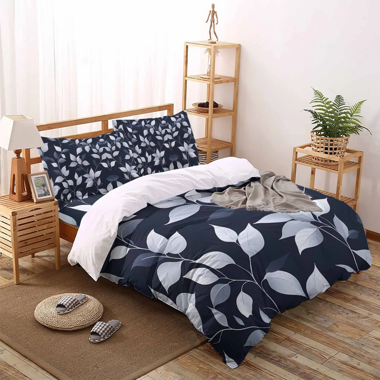 Indigo Leaf Texture Plant Comfortable Household Goods Bedroom Bed Luxury Duvet Cover 2/3/4 Pieces
Indigo Leaf Texture Plant Comfortable Household Goods Bedroom Bed Luxury Duvet Cover 2/3/4 Pieces