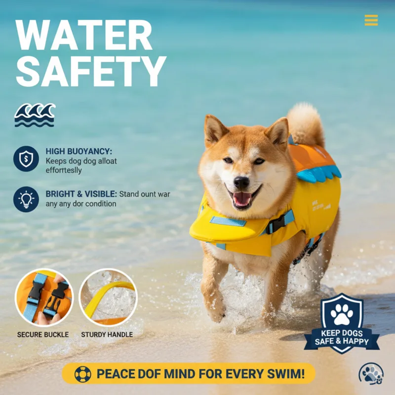 Dog Life Jacket Dinosaur Safety Pet Beach Boating Adjustable High Buoyancy Swimming Vest For Small Medium Large Dogs Summer Gift
Dog Life Jacket Dinosaur Safety Pet Beach Boating Adjustable High Buoyancy Swimming Vest For Small Medium Large Dogs Summer Gift