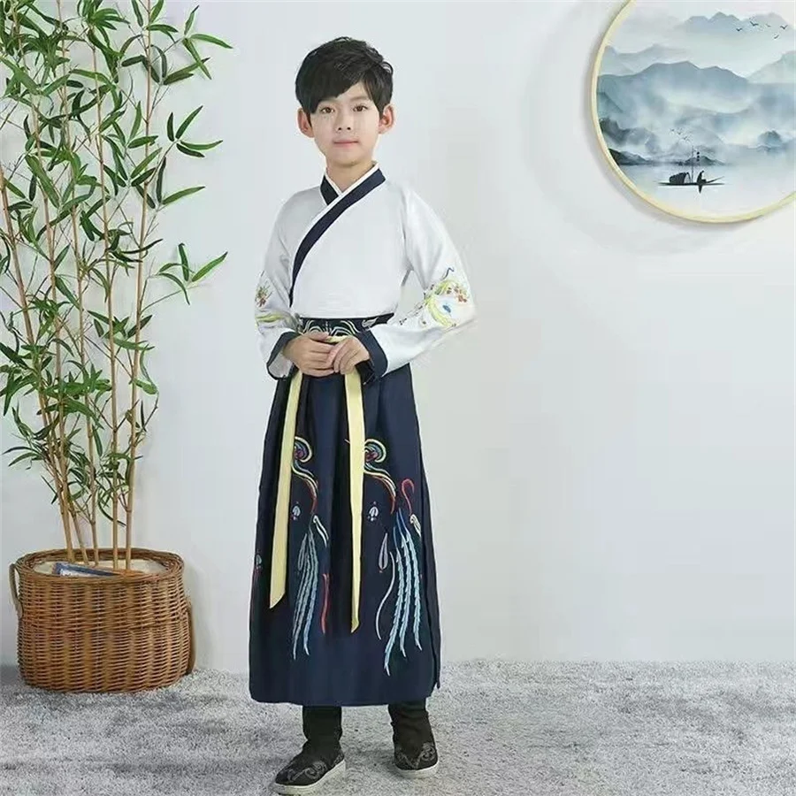 Hanfu Dress Ancient Chinese Costume Kids Children Clothing Folk Dance Performance Christmas Traditional Dresses For Boy and Girl
Hanfu Dress Ancient Chinese Costume Kids Children Clothing Folk Dance Performance Christmas Traditional Dresses For Boy and Girl