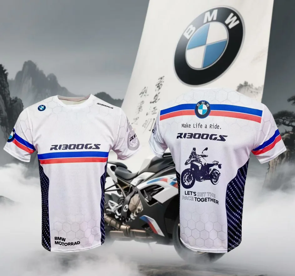 Лето 2022, BMW R1300GS, мотоциклетная мужская быстросохнущая футболка, велосипедный костюм, гоночный костюм с коротким рукавом, повседневная дышащая мода Y2K 
Лето 2022, BMW R1300GS, мотоциклетная мужская быстросохнущая футболка, велосипедный костюм, гоночный костюм с коротким рукавом, повседневная дышащая мода Y2K
