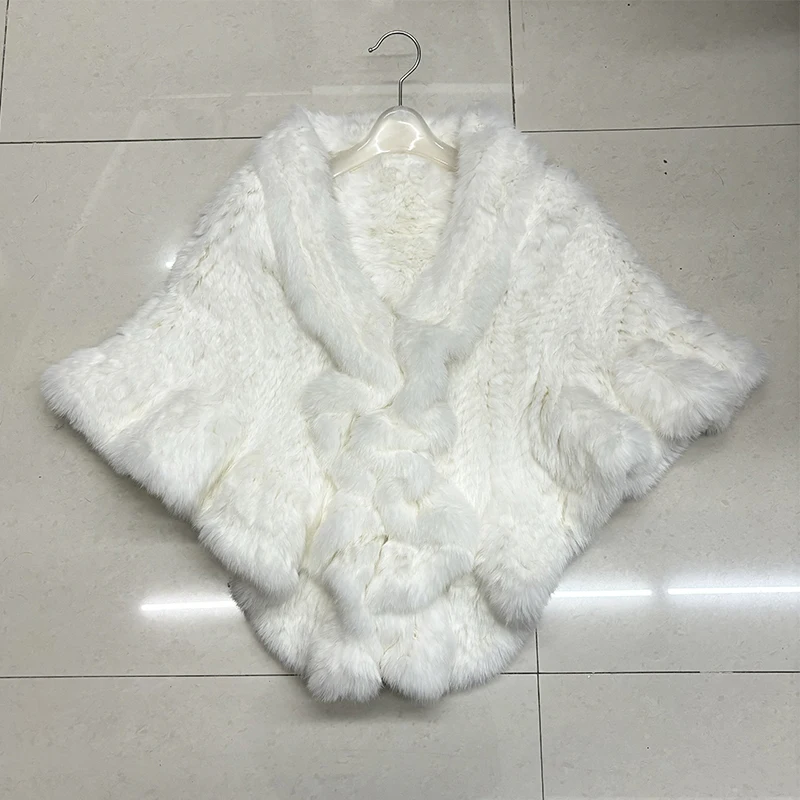 Chicsense Spring Women Wedding Thick Fluffy Real Rabbit Fur Poncho Soft Knitted Fur Shawls
Chicsense Spring Women Wedding Thick Fluffy Real Rabbit Fur Poncho Soft Knitted Fur Shawls