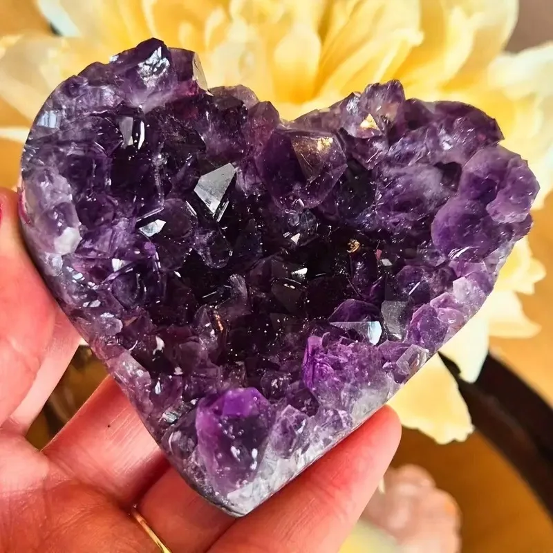 Heart Amethyst Crystal Cluster Natural Beautiful Amazing Geodes Reiki Healing Gemstone Specimen Collections Home Decor
Heart Amethyst Crystal Cluster Natural Beautiful Amazing Geodes Reiki Healing Gemstone Specimen Collections Home Decor