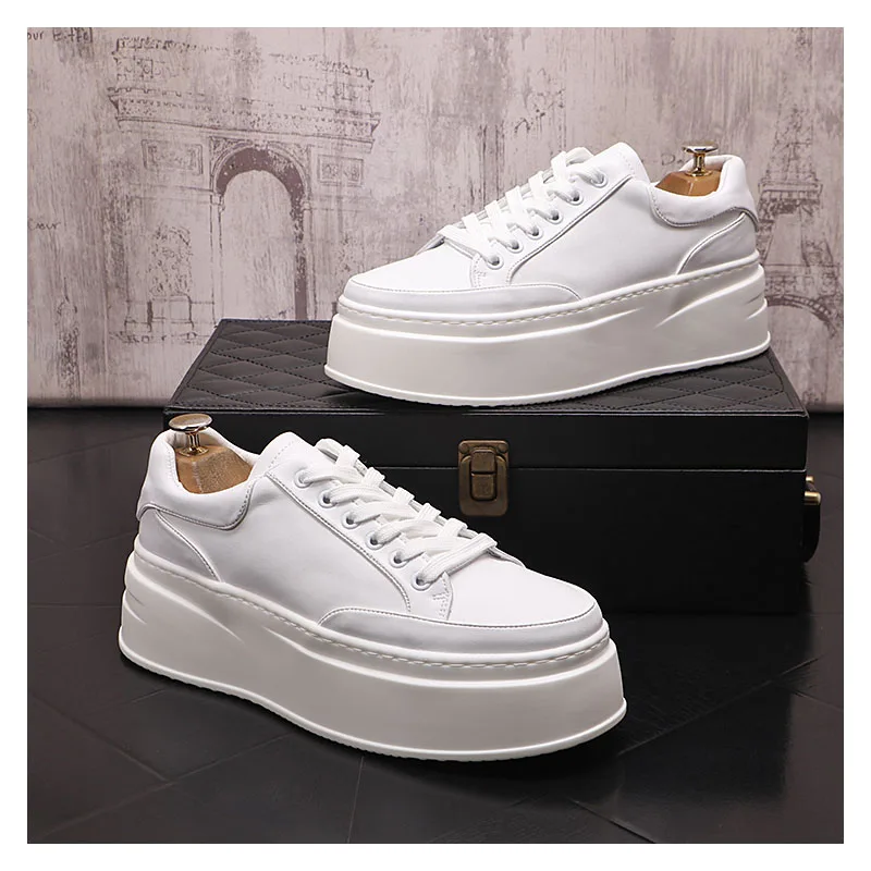 British style mens luxury fashion platform shoes lace-up genuine leather flats shoe party prom dress white sneakers man footwear
British style mens luxury fashion platform shoes lace-up genuine leather flats shoe party prom dress white sneakers man footwear