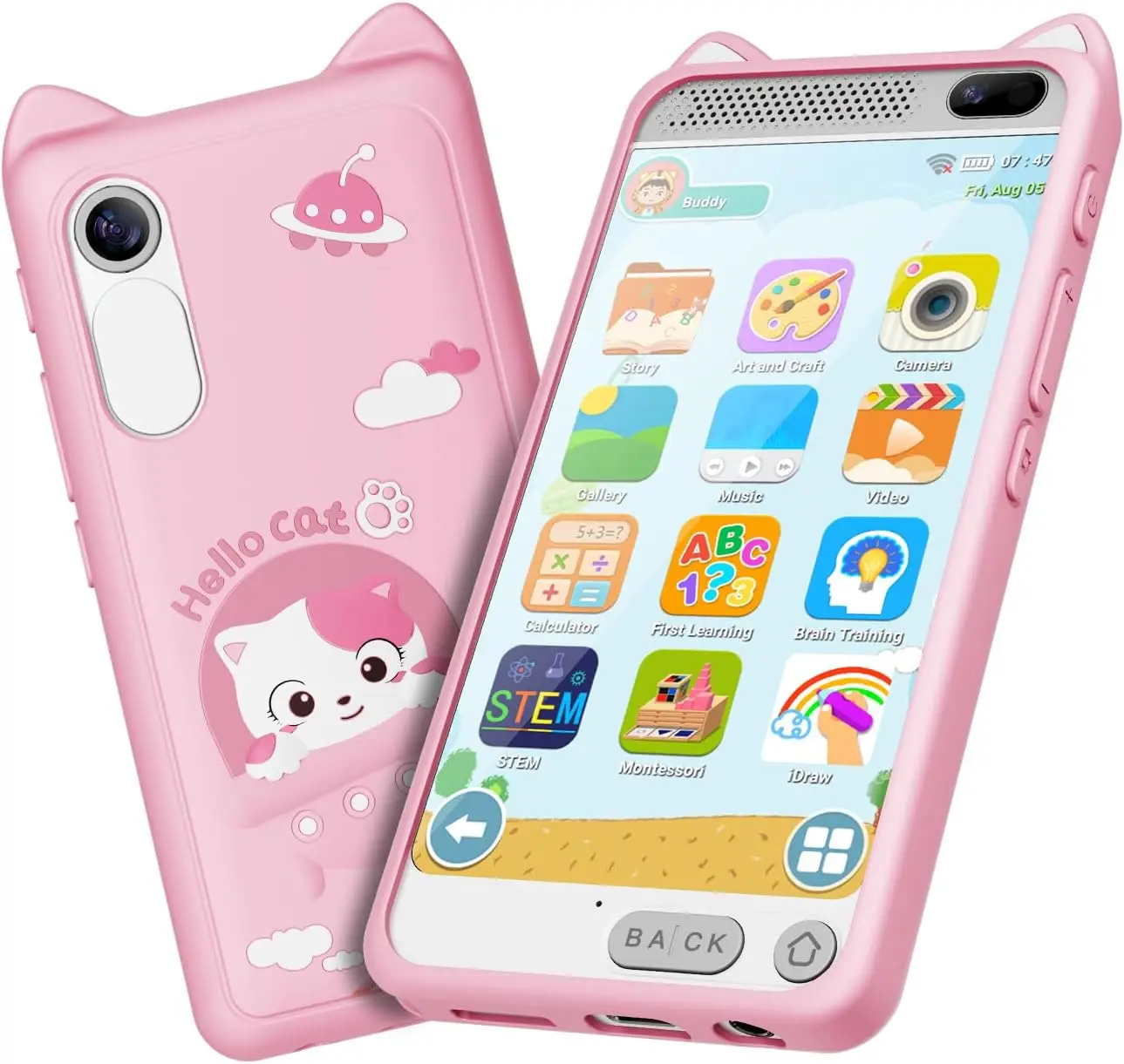 Kids Smart Phone Toy, 3.97" Touchscreen with Dual Camera & 8G SD Card for Boys Girls Ages 3-12 Birthday Gift Pink
Kids Smart Phone Toy, 3.97" Touchscreen with Dual Camera & 8G SD Card for Boys Girls Ages 3-12 Birthday Gift Pink