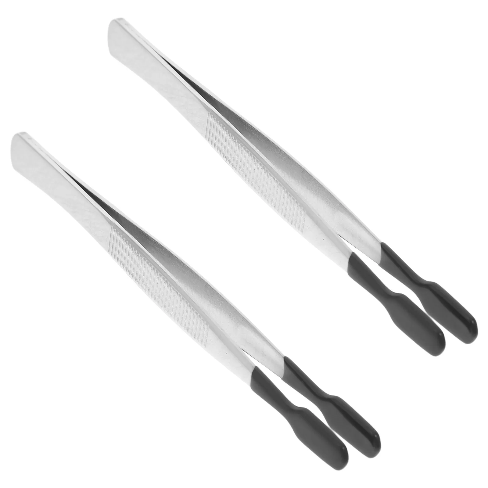 2Pcs Tweezers with Silicone Tips Stainless Steel Straight Tip Tweezers for False Eyelashes Crafts Lab Industrial Use
2Pcs Tweezers with Silicone Tips Stainless Steel Straight Tip Tweezers for False Eyelashes Crafts Lab Industrial Use