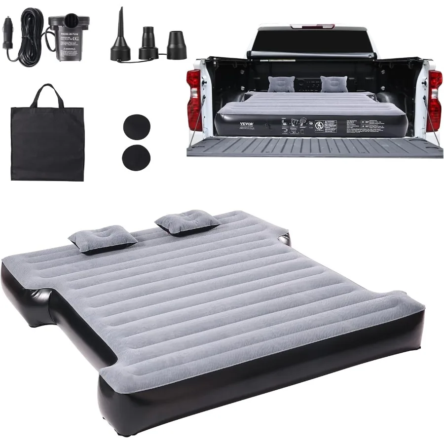 Inflatable Air Mattress for 5.55.8 ft Full Size Short Truck Beds with 12V Air Pump 2 Pillows Carry Bag Ideal Sleeping Solution
Inflatable Air Mattress for 5.55.8 ft Full Size Short Truck Beds with 12V Air Pump 2 Pillows Carry Bag Ideal Sleeping Solution