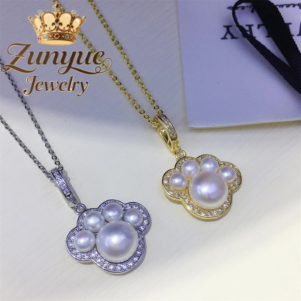 High - end Freshwater Pearl Pendant Cute Cat Paw Necklace Luxury Quality Jewelry Fashion Jewelry Exquisite Elegant Charms Popula
High - end Freshwater Pearl Pendant Cute Cat Paw Necklace Luxury Quality Jewelry Fashion Jewelry Exquisite Elegant Charms Popula
