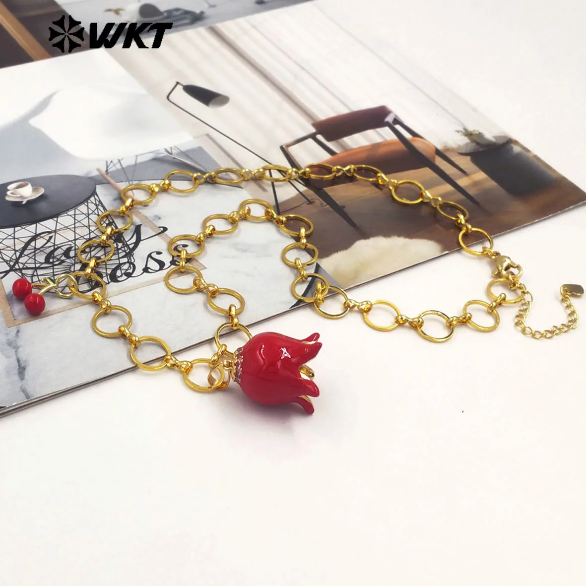 WT-JFN39 Красивый нишевый дизайн, универсальное желтое латунное ожерелье с каплями масла, настоящее позолоченное для повседневной одежды для девочек
WT-JFN39 Красивый нишевый дизайн, универсальное желтое латунное ожерелье с каплями масла, настоящее позолоченное для повседневной одежды для девочек