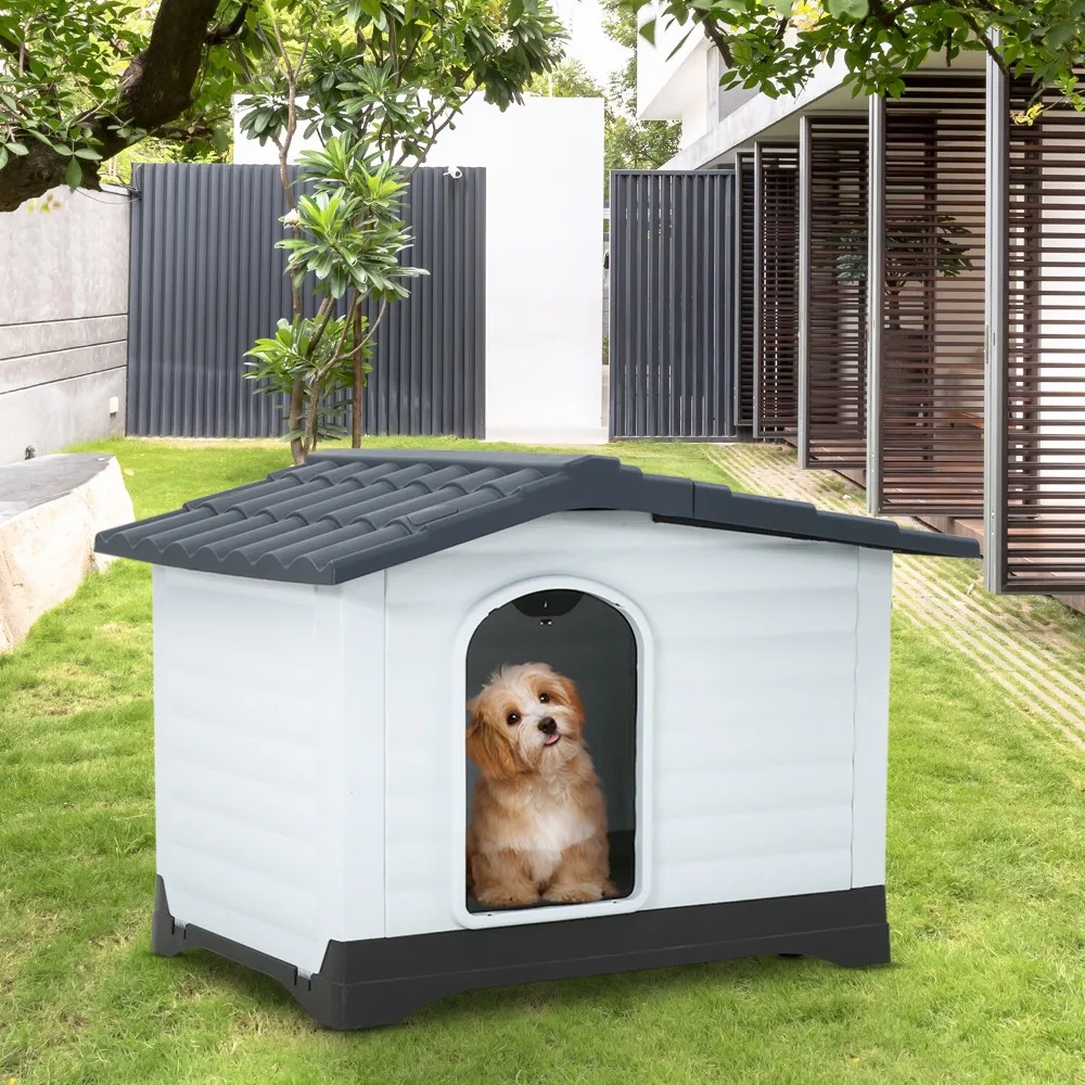 Indoor Outdoor Dog House Plastic Dog Houses for Small Medium Large Dogs 26" High
Indoor Outdoor Dog House Plastic Dog Houses for Small Medium Large Dogs 26" High