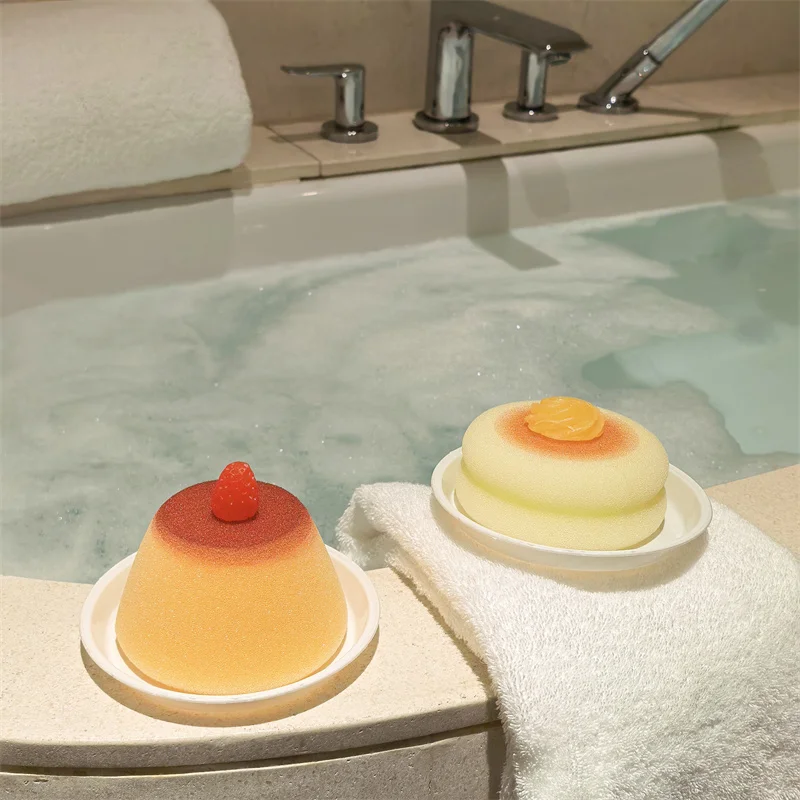 Pudding Souffle Bath Sponge, Bath Balls for Face wash and bath Rubbing, come with soap & tray, Polyurethane sponge, Lovely gift
Pudding Souffle Bath Sponge, Bath Balls for Face wash and bath Rubbing, come with soap & tray, Polyurethane sponge, Lovely gift