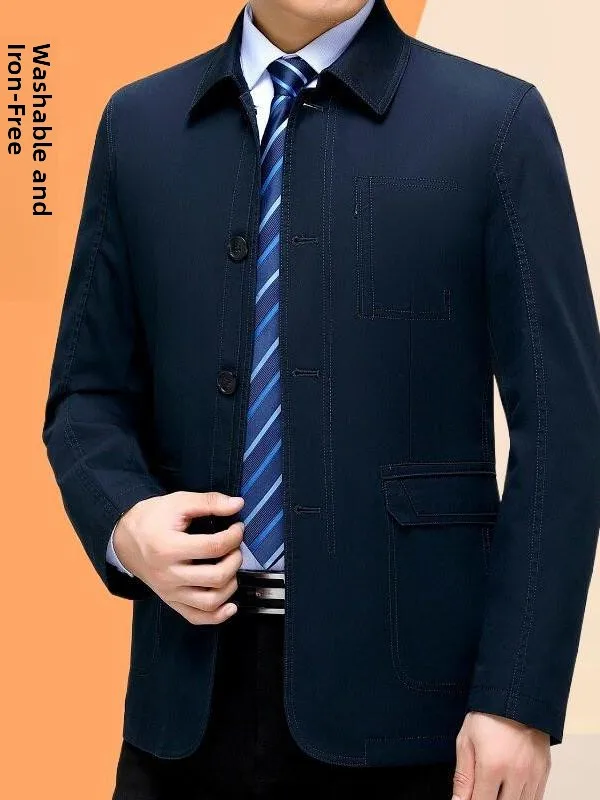 Pure Cotton Men's Jacket Casual Spring Autumn Business Style Button up Coat Long Sleeve Flip Collar Regular Fit Dad Clothes
Pure Cotton Men's Jacket Casual Spring Autumn Business Style Button up Coat Long Sleeve Flip Collar Regular Fit Dad Clothes