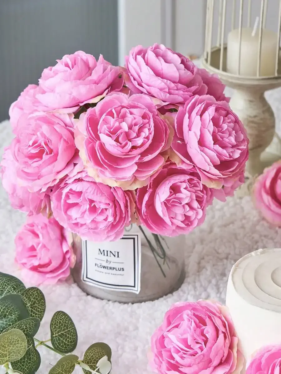 12/24pcs Artificial Peony Flowers Simulated Peony Flower Heads With Stems For Wedding Party Decoration, Cake Decoration
12/24pcs Artificial Peony Flowers Simulated Peony Flower Heads With Stems For Wedding Party Decoration, Cake Decoration