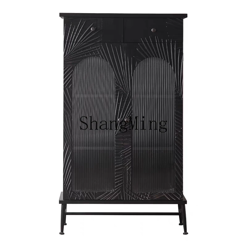 LXY medieval dining side shelf glass door locker carved living room decorative cabinet
LXY medieval dining side shelf glass door locker carved living room decorative cabinet