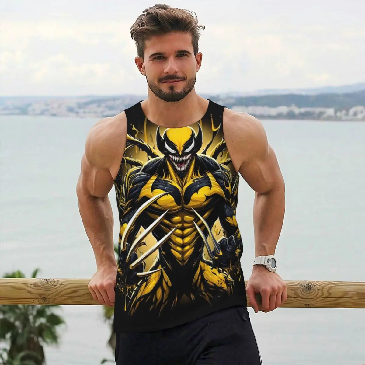 Venom Wolverine бодибилдинг майка с принтом мышц мужской жилет мужские майки супергерой антигерой тренажерный зал фитнес одежда для тренировок
Venom Wolverine бодибилдинг майка с принтом мышц мужской жилет мужские майки супергерой антигерой тренажерный зал фитнес одежда для тренировок