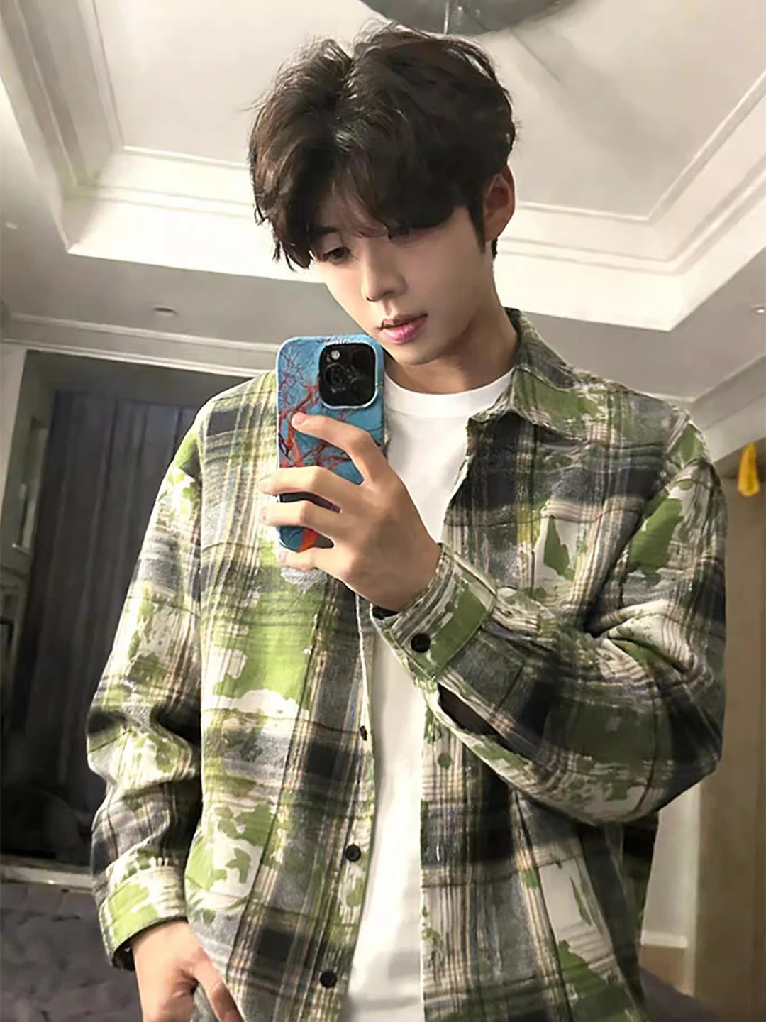 American Dyed een Plaid Long Sve irt Men Spring Autumn Vintage Layering Flip Collar Outerwear Clean Fit ex Youth P...
American Dyed een Plaid Long Sve irt Men Spring Autumn Vintage Layering Flip Collar Outerwear Clean Fit ex Youth P...