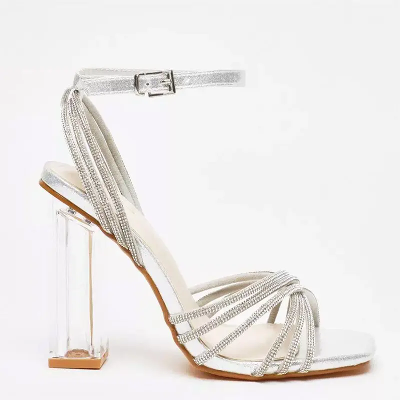 Модные босоножки на высоком каблуке с квадратной головкой и стразами, женские босоножки на высоком каблуке с открытым носком, римская резиновая подошва Sle oes
Модные босоножки на высоком каблуке с квадратной головкой и стразами, женские босоножки на высоком каблуке с открытым носком, римская резиновая подошва Sle oes