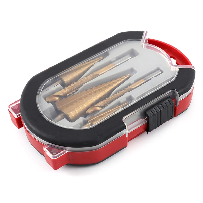 A81M New 6-Piece Stepped Serrated Drill Bit Set Triangular Shank Titanium Alloy Coated Straight Groove Serrated Groove
A81M New 6-Piece Stepped Serrated Drill Bit Set Triangular Shank Titanium Alloy Coated Straight Groove Serrated Groove