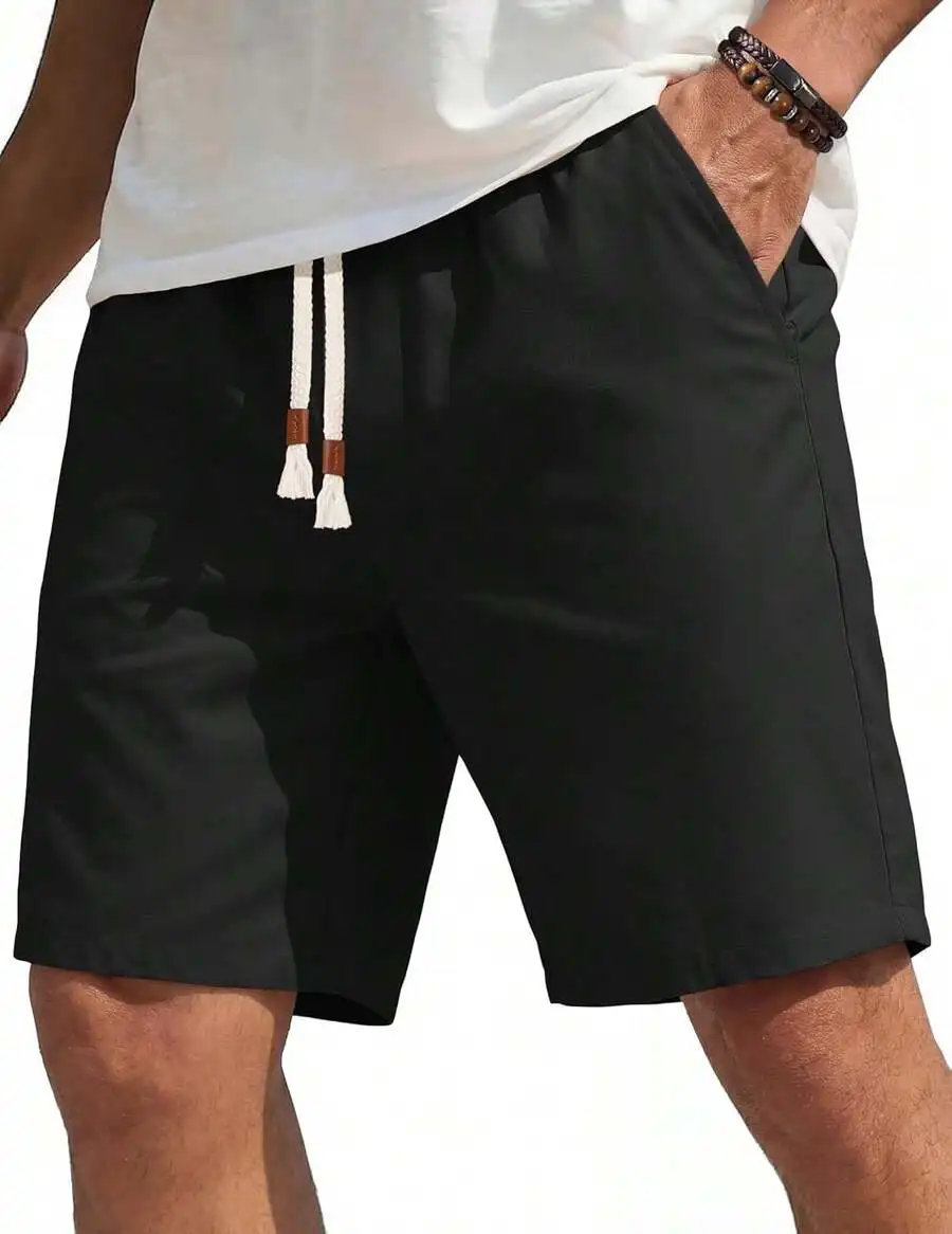Mens Casual Cotton Linen Shorts Elastic Waist Drawstring Summer Beach Vacation
Mens Casual Cotton Linen Shorts Elastic Waist Drawstring Summer Beach Vacation
