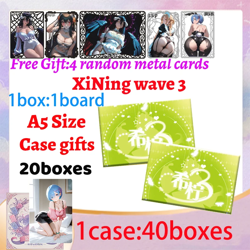 2025 новейший XiNing Wave 3, размер A5, доски Waifu, коллекционная коробка Doujin Booster, пикантная художественная игрушка в подарок для любителей
2025 новейший XiNing Wave 3, размер A5, доски Waifu, коллекционная коробка Doujin Booster, пикантная художественная игрушка в подарок для любителей
