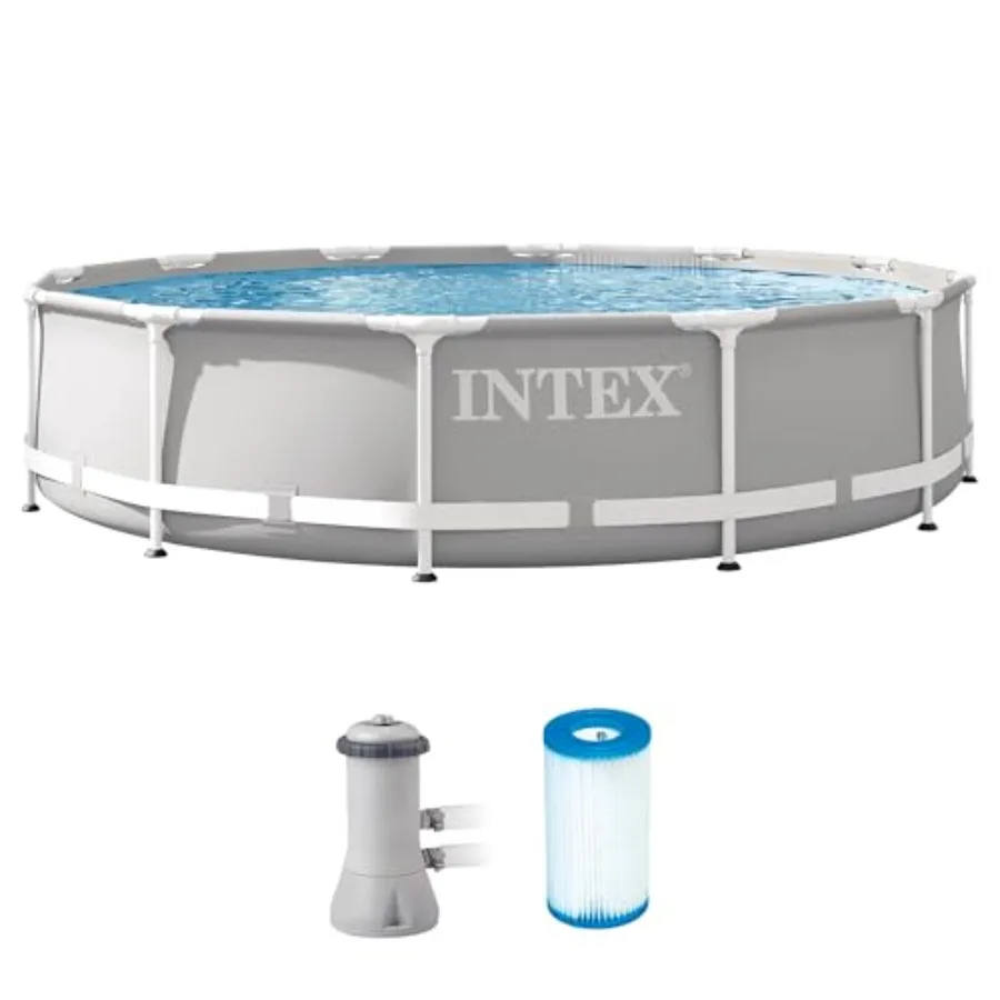 12ft x 30in Above Ground Swimming Pool Set with Prism Frame SuperTough Puncture Resistant Rust Resistant 1718 Gallon Ccity Incl
12ft x 30in Above Ground Swimming Pool Set with Prism Frame SuperTough Puncture Resistant Rust Resistant 1718 Gallon Ccity Incl