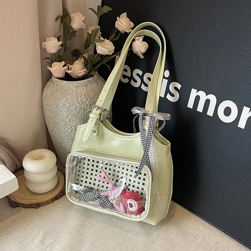 HAEX Aesthetic Women Ita Bags Harajuku JK Uniform PU Underarm Shoulder Bag Female Small Capacity DIY Anime Badge Bolso Mujer
HAEX Aesthetic Women Ita Bags Harajuku JK Uniform PU Underarm Shoulder Bag Female Small Capacity DIY Anime Badge Bolso Mujer