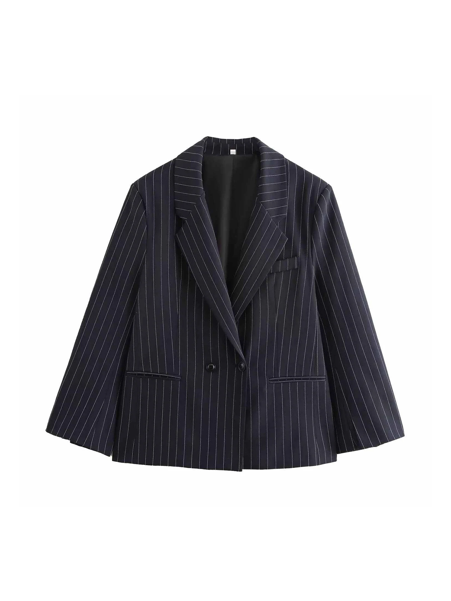 Women's Dark Blue Striped Blazer Coat Vintage Harajuku Elegant OL Style Long Sleeve Suit Jacket Outerwear Top 2000s Clothes 2025
Women's Dark Blue Striped Blazer Coat Vintage Harajuku Elegant OL Style Long Sleeve Suit Jacket Outerwear Top 2000s Clothes 2025