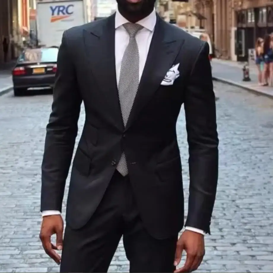 Classic Style Business 2 Piece Sets Men Suits Slim Fit Black Male Suit Groomsmen Wedding Tuxedo Prom Party Wear Trajes De Hombre
Classic Style Business 2 Piece Sets Men Suits Slim Fit Black Male Suit Groomsmen Wedding Tuxedo Prom Party Wear Trajes De Hombre