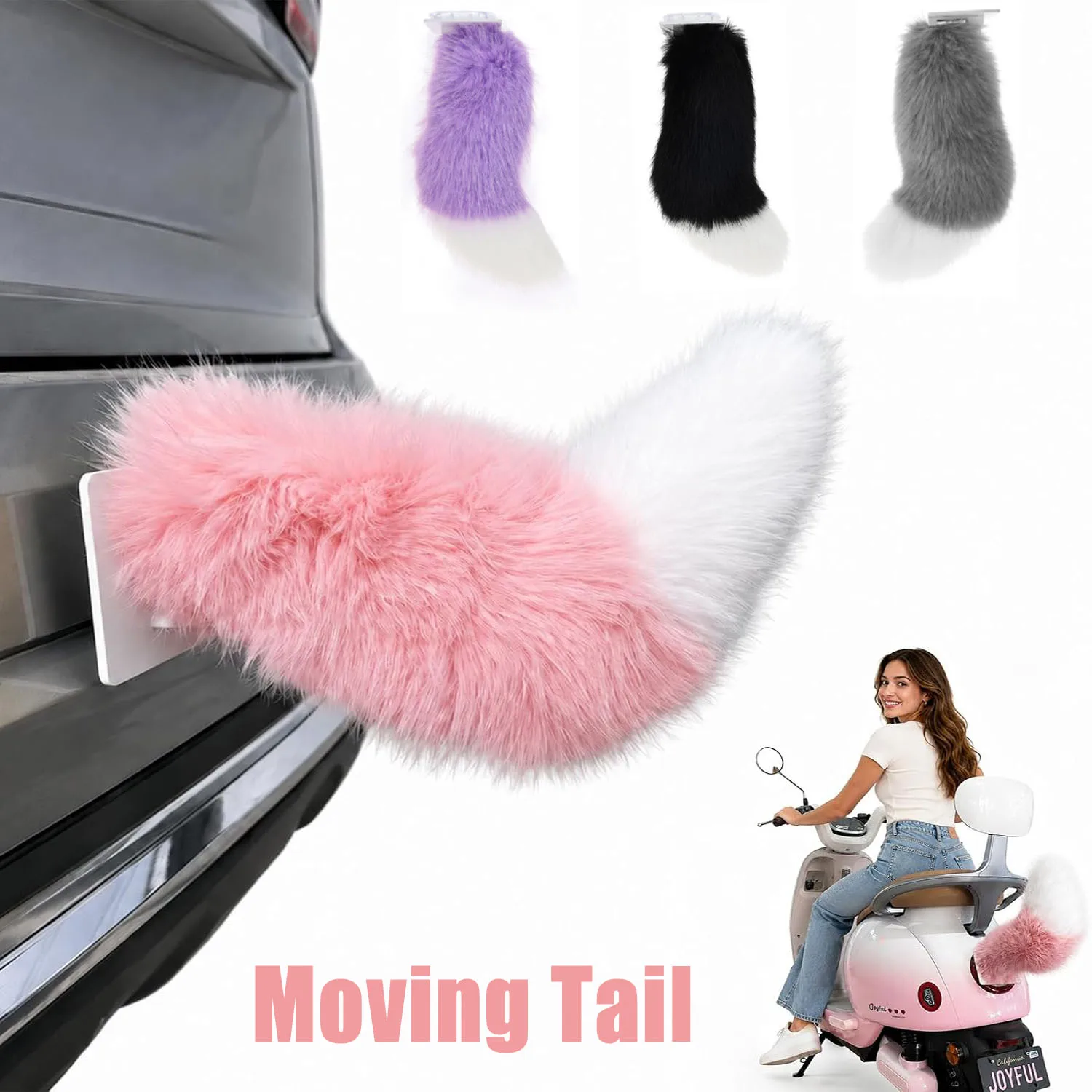 Remote Control Electric Wagging Fox Tail for Scooter Plush Faux Fur RV Car Rear Decoration Moving Cute Animal Tail Accessory
Remote Control Electric Wagging Fox Tail for Scooter Plush Faux Fur RV Car Rear Decoration Moving Cute Animal Tail Accessory