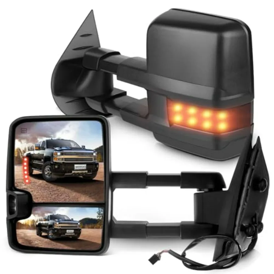 Towing Mirrors Exterior Fit for Chevy GMC 2007-2014 Silverado Sierra Pair Rear View with Power Control Heated Turn Signal Backu
Towing Mirrors Exterior Fit for Chevy GMC 2007-2014 Silverado Sierra Pair Rear View with Power Control Heated Turn Signal Backu