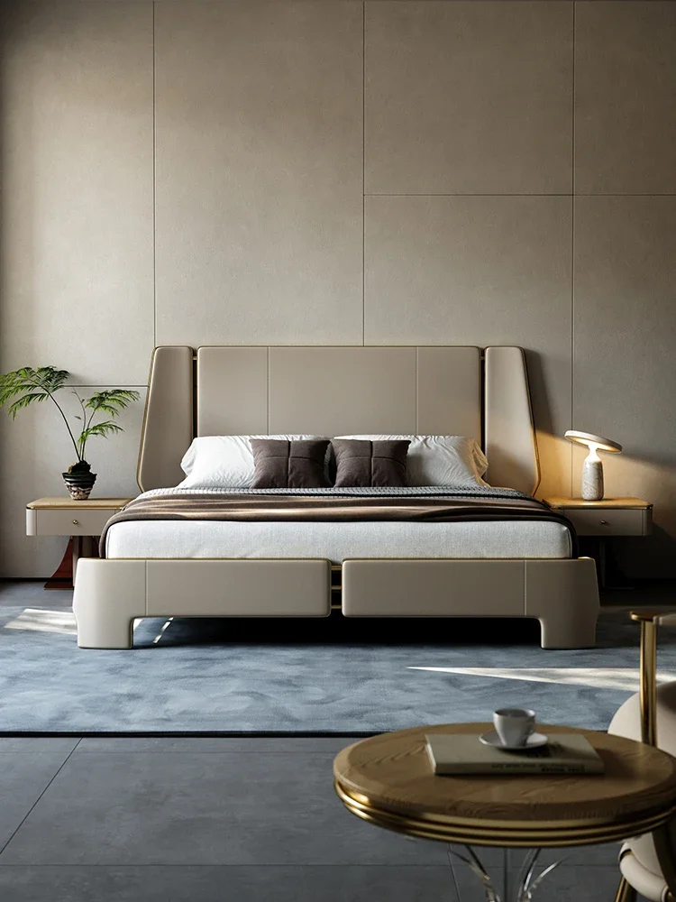 Leather Bed First Layer Cowhide High-End Custom Marriage Bed Modern Simple Italian Double Soft Bed
Leather Bed First Layer Cowhide High-End Custom Marriage Bed Modern Simple Italian Double Soft Bed
