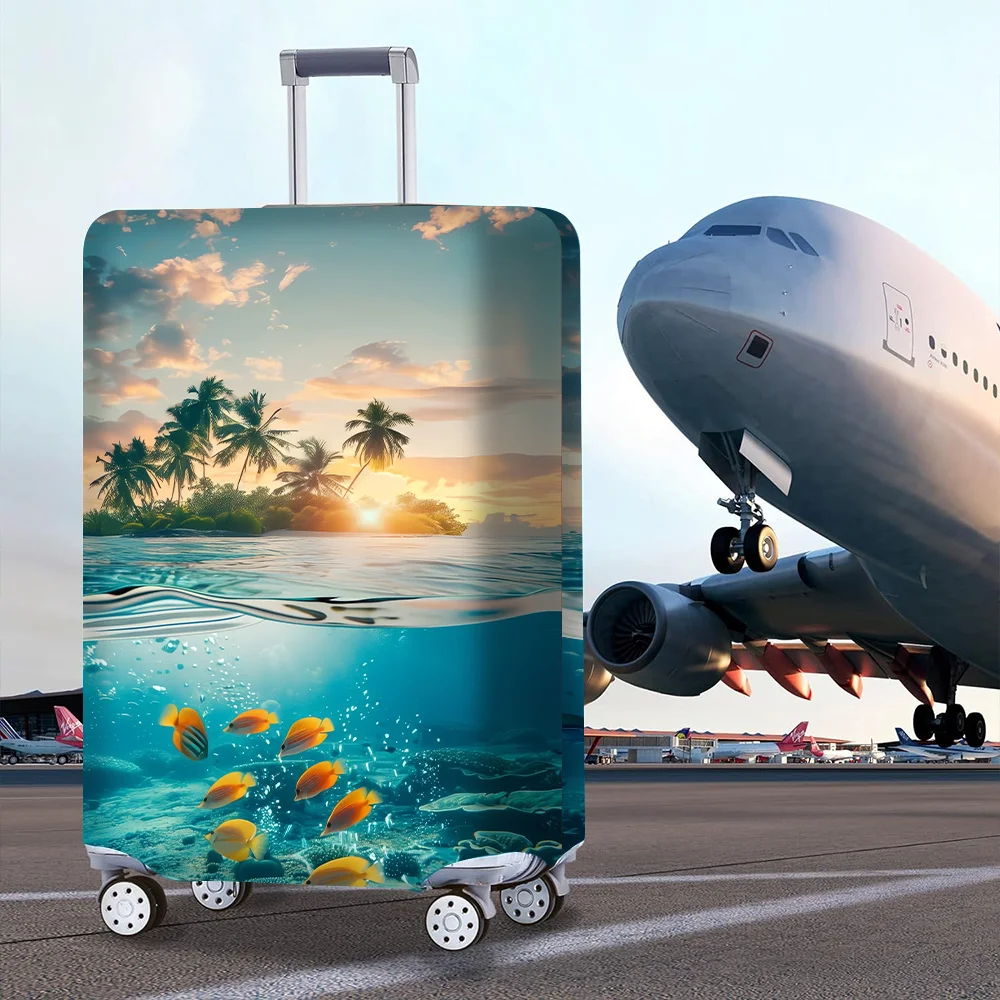 Tropical Fish Luggage Cover, Beach Style with Ocean Motif Elements Washable Polyester, Dustproof Luggage Protector
Tropical Fish Luggage Cover, Beach Style with Ocean Motif Elements Washable Polyester, Dustproof Luggage Protector