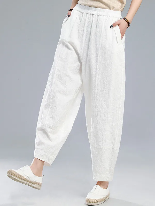 Летние хлопковые льняные брюки с широкими штанинами, прямого кроя, с высокой талией, повседневные, для полных женщин, удобные свободные брюки-шаровары
Летние хлопковые льняные брюки с широкими штанинами, прямого кроя, с высокой талией, повседневные, для полных женщин, удобные свободные брюки-шаровары