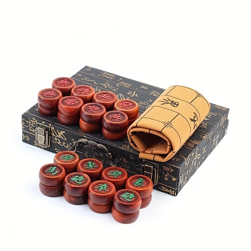 Traditional Redwood Chinese Chess Gift Box Set - Portable Leather Board Game for Hours of Fun!
Traditional Redwood Chinese Chess Gift Box Set - Portable Leather Board Game for Hours of Fun!