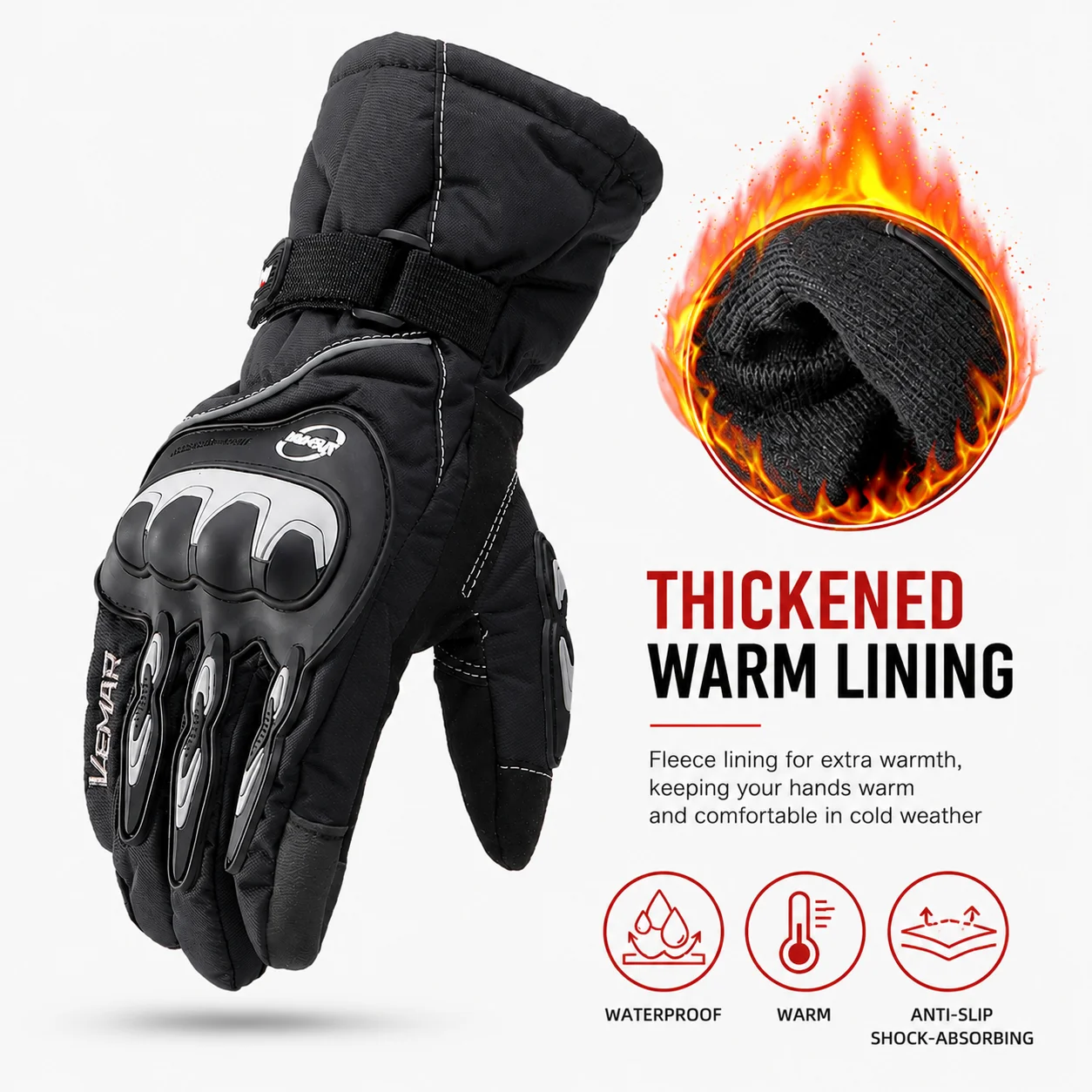 Winter Motorcycle Gloves Waterproof Windproof Thermal Warm Touch Screen Riding Gloves Men Women Motorbike Scooter Cold Weather
Winter Motorcycle Gloves Waterproof Windproof Thermal Warm Touch Screen Riding Gloves Men Women Motorbike Scooter Cold Weather