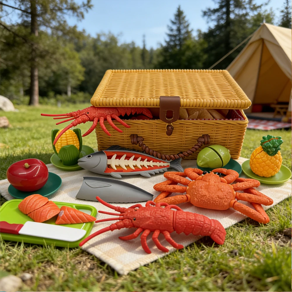 Игровой набор для имитации кухни: фрукты и морепродукты для нарезки с корзиной и портативным контейнером для хранения, развивающая игрушка Монтессори для детей
Игровой набор для имитации кухни: фрукты и морепродукты для нарезки с корзиной и портативным контейнером для хранения, развивающая игрушка Монтессори для детей