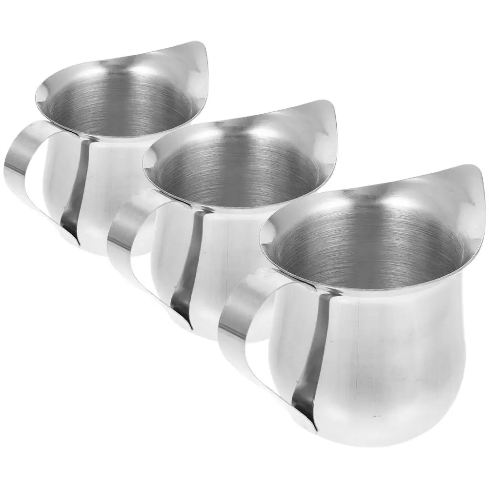 3pcs Stainless Steel Milk Cup Frothing Pitcher MiniPrecision Spout Latte Steam Jug Coffee Accessories
3pcs Stainless Steel Milk Cup Frothing Pitcher MiniPrecision Spout Latte Steam Jug Coffee Accessories