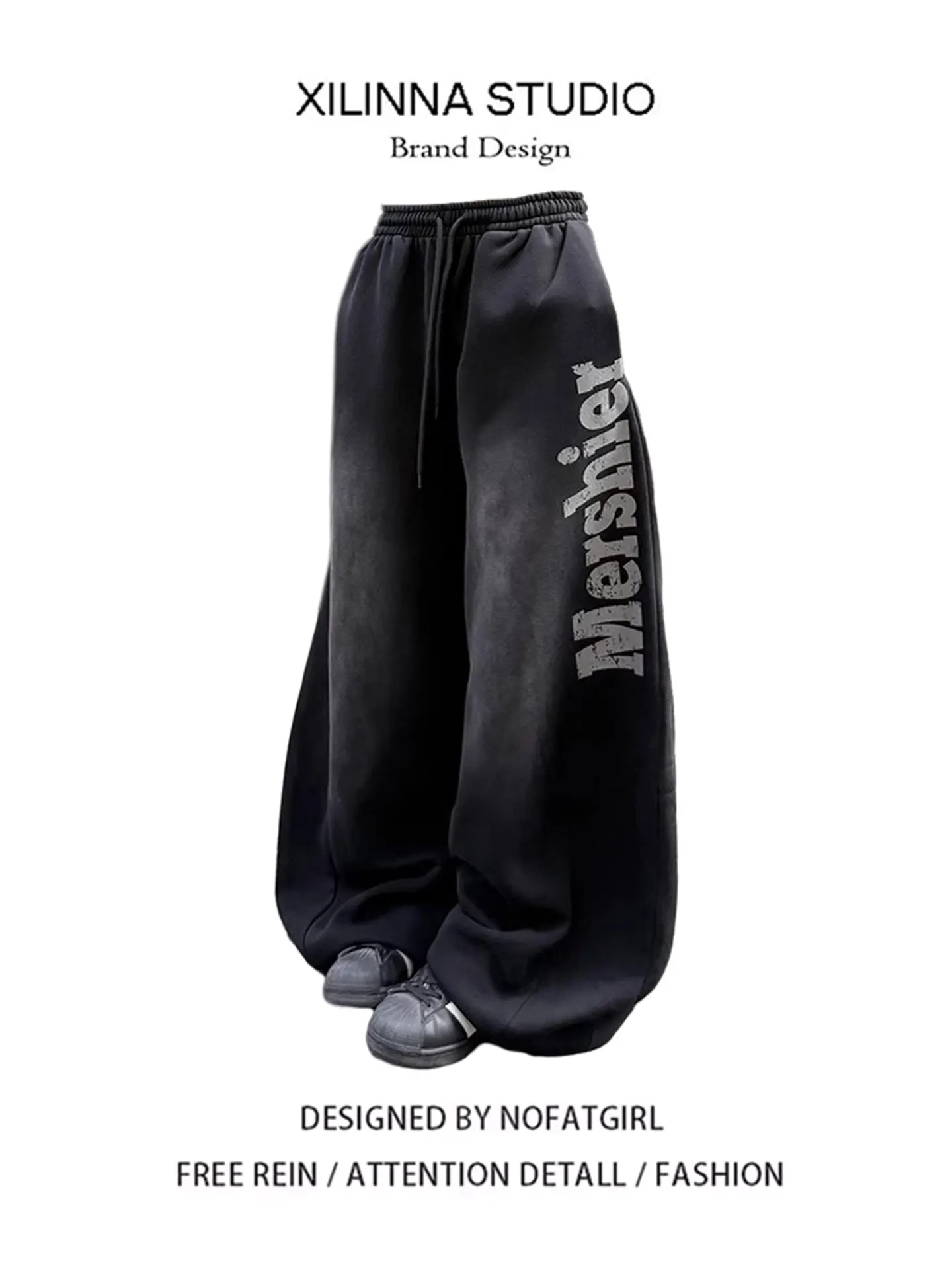 Retro American Letter Print Distressed Knife Casual Pants Women Summer High Waist Loose Slimming Street Dance Wide Leg Trousers
Retro American Letter Print Distressed Knife Casual Pants Women Summer High Waist Loose Slimming Street Dance Wide Leg Trousers