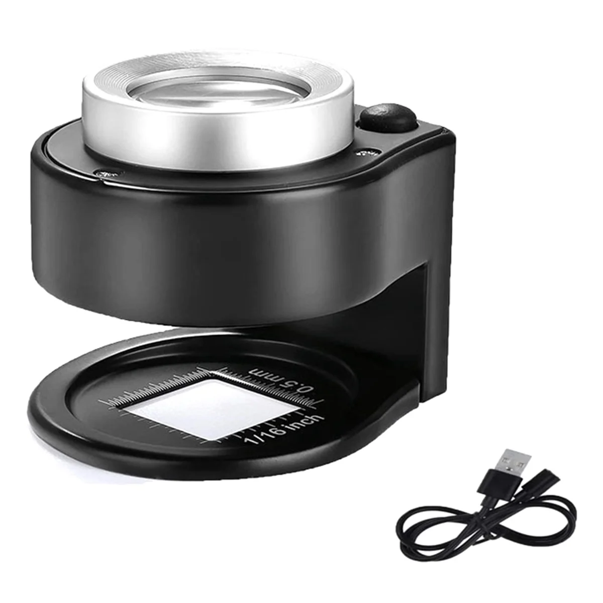 ABZV-60X Double Layer Optical Magnifying Glass 395Nm Handheld Magnifier Reading Loupe with 6 LED for Coin Stamps Jewelry
ABZV-60X Double Layer Optical Magnifying Glass 395Nm Handheld Magnifier Reading Loupe with 6 LED for Coin Stamps Jewelry