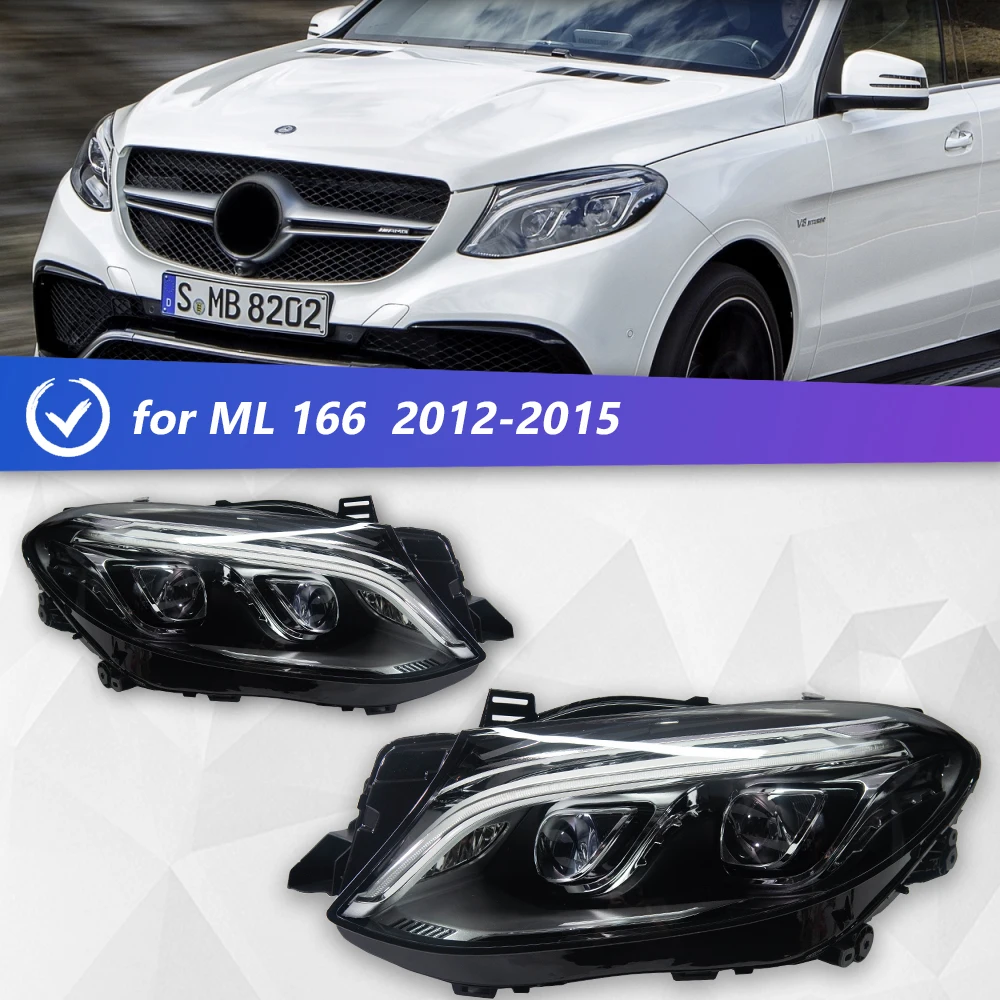 Автозапчасти, фары для Benz ML 166 2012-2015, матричный Стайлинг, светодиодные дневные фары, двойной проектор, автомобильные аксессуары, модифицированные
Автозапчасти, фары для Benz ML 166 2012-2015, матричный Стайлинг, светодиодные дневные фары, двойной проектор, автомобильные аксессуары, модифицированные