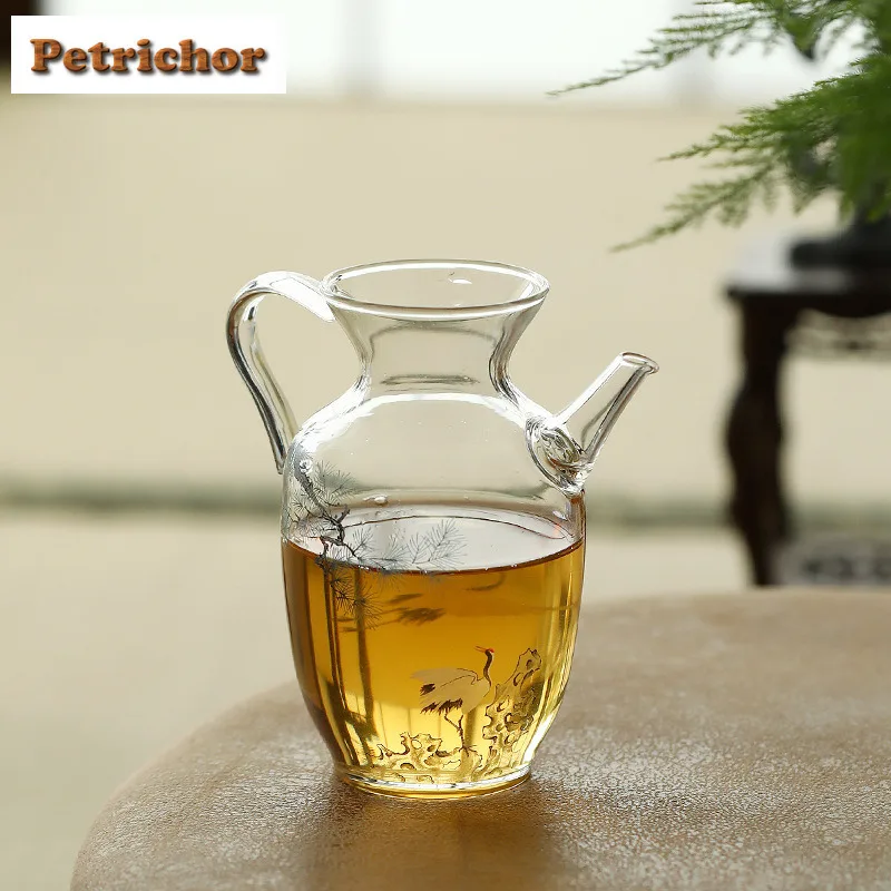 300ml Hand-blown Pine Crane Glass Teapot Traditional Tea Infuser Pot Household Tea Soaking Kettle With Strainer Teaware Supplies
300ml Hand-blown Pine Crane Glass Teapot Traditional Tea Infuser Pot Household Tea Soaking Kettle With Strainer Teaware Supplies