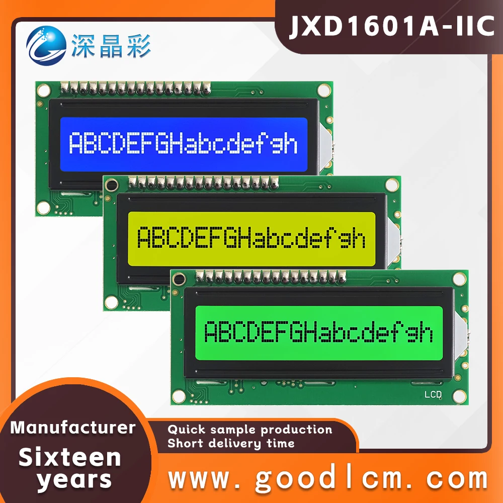 Экономичность Интерфейс IIC/I2C 16*1 Линейный символьный экран JXD1601A-IIC 1601 Промышленный цифровой экран Модуль дисплея LCM
Экономичность Интерфейс IIC/I2C 16*1 Линейный символьный экран JXD1601A-IIC 1601 Промышленный цифровой экран Модуль дисплея LCM