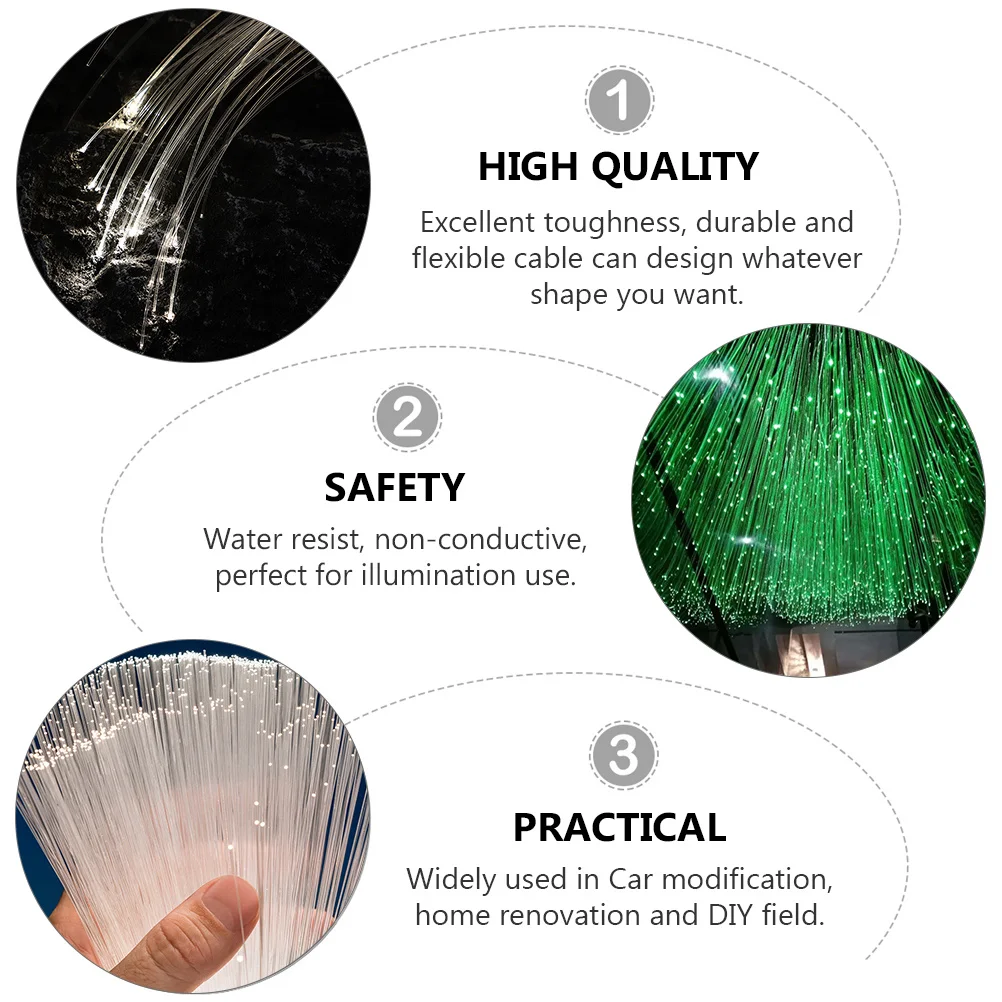 100m Optical Fiber Pmma Plastic Glow Cable Star Sky Ceiling Light Indoor Outdoor Decoration Lighting Fiber Optic Cable
100m Optical Fiber Pmma Plastic Glow Cable Star Sky Ceiling Light Indoor Outdoor Decoration Lighting Fiber Optic Cable