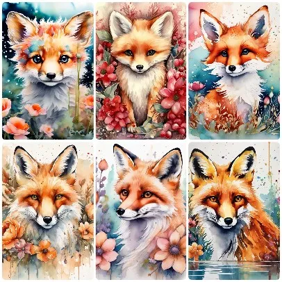 Watercolor Floral Red Fox Portrait Jigsaw Puzzle, Multi-style Blossom Woodland Animal Home Decor Home Leisure Entertainment
Watercolor Floral Red Fox Portrait Jigsaw Puzzle, Multi-style Blossom Woodland Animal Home Decor Home Leisure Entertainment