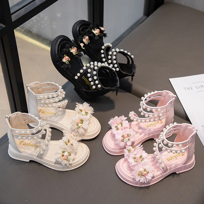 Kids'Sandals Flower Pearl Fashion Summer Flat Peep Toe Garden Shoes For Girls Anti-slip Breathable Pink White Size 26-37
Kids'Sandals Flower Pearl Fashion Summer Flat Peep Toe Garden Shoes For Girls Anti-slip Breathable Pink White Size 26-37