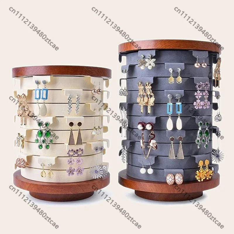 Jewelry Storage Holder Rotating Earring Organizer Large Wooden Display Stand
Jewelry Storage Holder Rotating Earring Organizer Large Wooden Display Stand