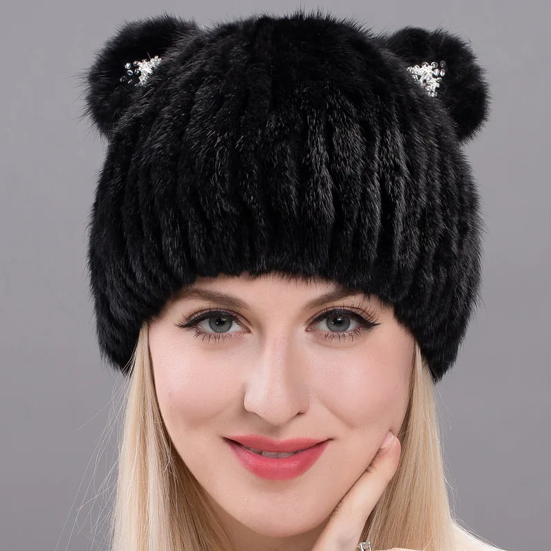 Winter Foreign Trade New Mink Woven Hat Cute Cat's Ears Hat Ladies Fashion Fur Warm Ear Cap
Winter Foreign Trade New Mink Woven Hat Cute Cat's Ears Hat Ladies Fashion Fur Warm Ear Cap