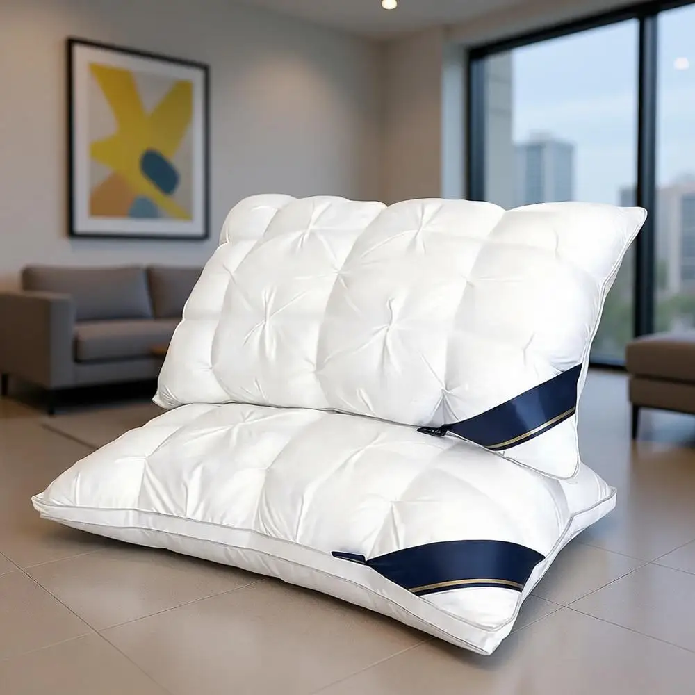Luxurious King Size Pillows Set of 2 - Premium Support for Side, Back, and Stomach Sleepers - Hypoallergenic, Breathable, Washab
Luxurious King Size Pillows Set of 2 - Premium Support for Side, Back, and Stomach Sleepers - Hypoallergenic, Breathable, Washab