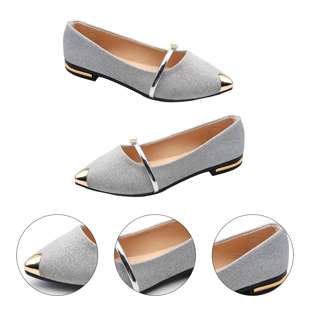 1Pair Elegant Pearl Flat Nude Shoes Comfortable Non-Slip Woman Slip-On Shoes For Wedding Party Work Fashion Design
1Pair Elegant Pearl Flat Nude Shoes Comfortable Non-Slip Woman Slip-On Shoes For Wedding Party Work Fashion Design
