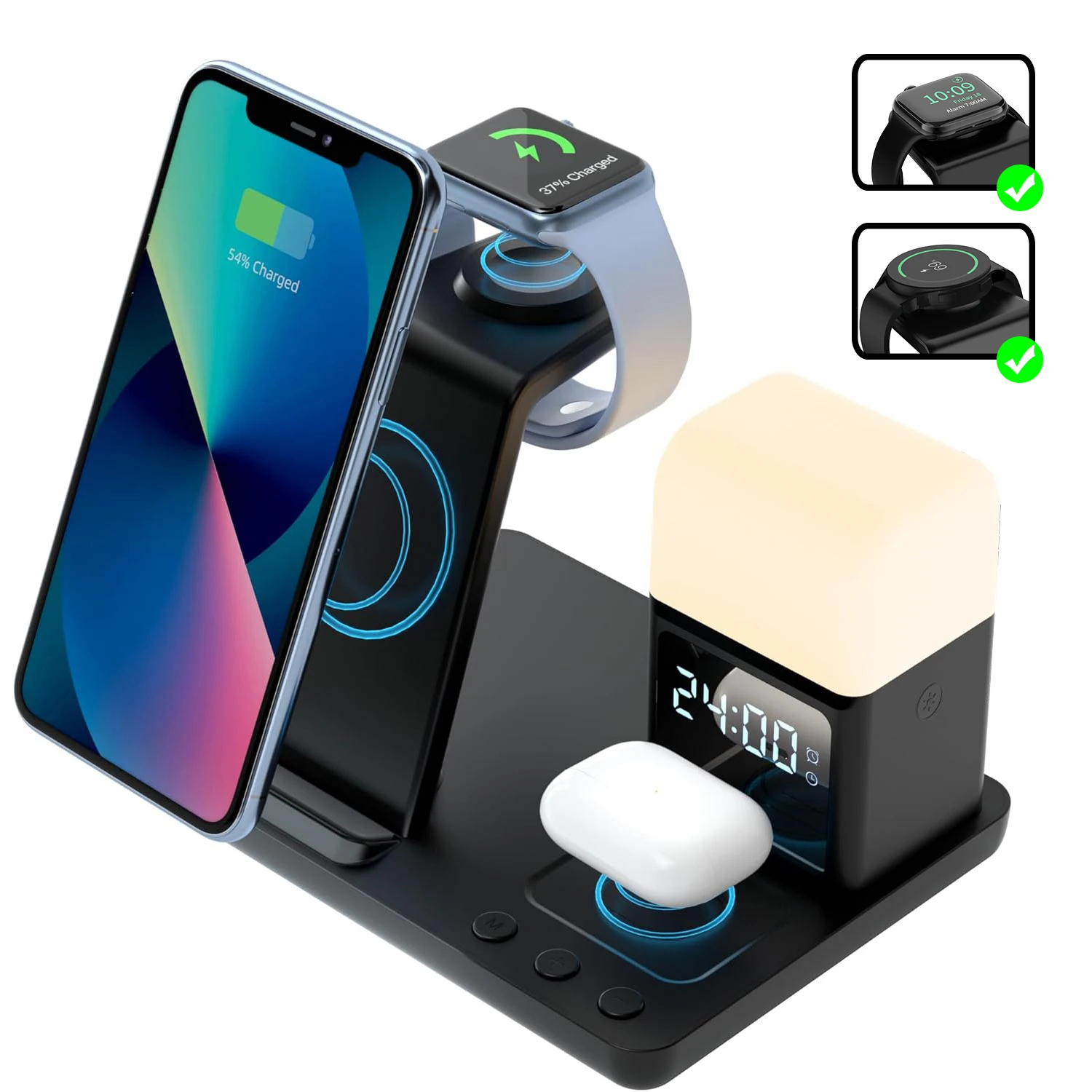 6-in-1 Wireless Charging Station For iPhone 12-16 Airpods 3/4/Pro iWarch 10 9 8 7 Samung S24-S22 Galaxy Watch 7/6/5/4 Buds 3 2
6-in-1 Wireless Charging Station For iPhone 12-16 Airpods 3/4/Pro iWarch 10 9 8 7 Samung S24-S22 Galaxy Watch 7/6/5/4 Buds 3 2